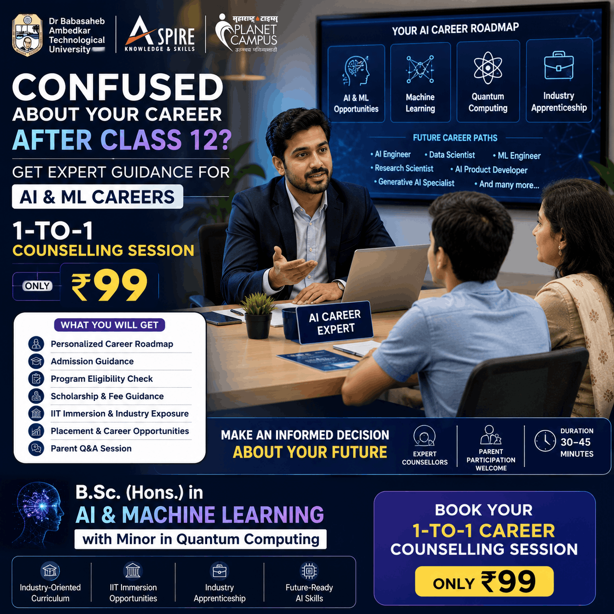 B.Sc. (Hons.) AI & ML Program – Personalized Career Counselling